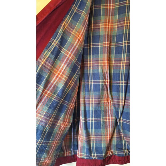 Vtg G.F.C. GENUINE ARTICLE Cotton Leather Collar Barn Field Chore Coat Women's L - Picture 12 of 14